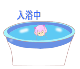 Sticker of a cute girl. sticker #8101213