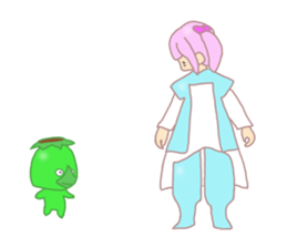 Sticker of a cute girl. sticker #8101216