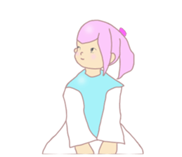 Sticker of a cute girl. sticker #8101218