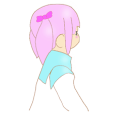 Sticker of a cute girl. sticker #8101224