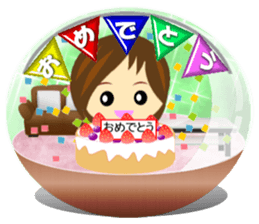 Snow dome sticker(girl ver) sticker #8102639