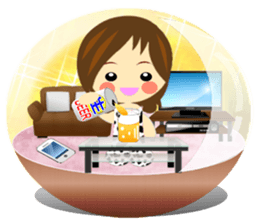 Snow dome sticker(girl ver) sticker #8102640