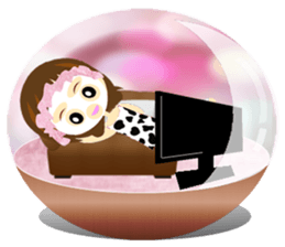Snow dome sticker(girl ver) sticker #8102641