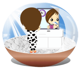 Snow dome sticker(girl ver) sticker #8102642