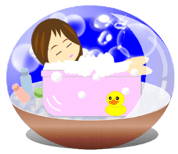 Snow dome sticker(girl ver) sticker #8102643