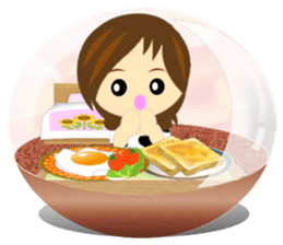 Snow dome sticker(girl ver) sticker #8102645