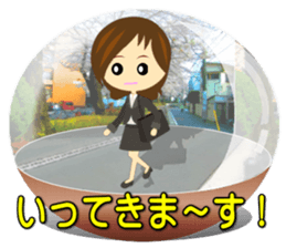 Snow dome sticker(girl ver) sticker #8102646