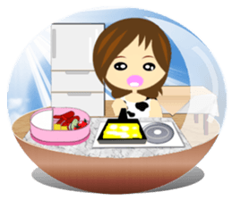 Snow dome sticker(girl ver) sticker #8102649