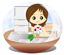 Snow dome sticker(girl ver) sticker #8102650