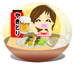 Snow dome sticker(girl ver) sticker #8102653