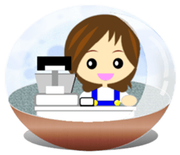 Snow dome sticker(girl ver) sticker #8102654