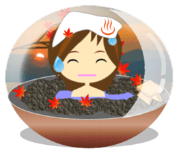Snow dome sticker(girl ver) sticker #8102655