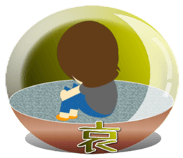 Snow dome sticker(girl ver) sticker #8102658