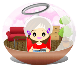 Snow dome sticker(girl ver) sticker #8102661