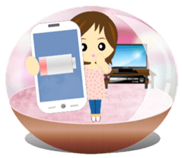 Snow dome sticker(girl ver) sticker #8102662