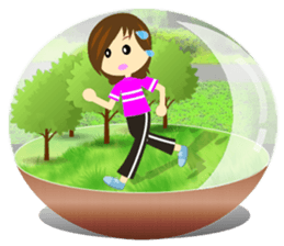 Snow dome sticker(girl ver) sticker #8102664