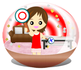 Snow dome sticker(girl ver) sticker #8102665