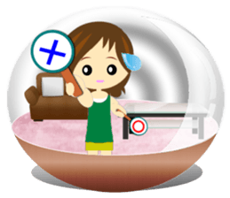 Snow dome sticker(girl ver) sticker #8102666