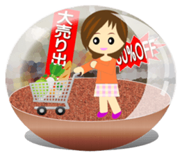Snow dome sticker(girl ver) sticker #8102667