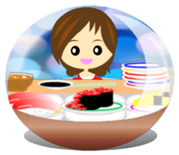 Snow dome sticker(girl ver) sticker #8102672