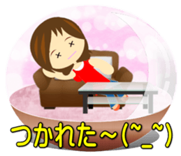 Snow dome sticker(girl ver) sticker #8102673
