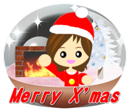 Snow dome sticker(girl ver) sticker #8102674
