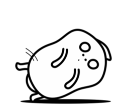 Banana Life black and white world sticker #8102958