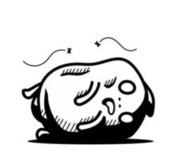 Banana Life black and white world sticker #8102959