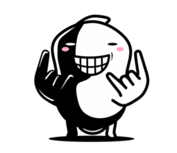 Banana Life black and white world sticker #8102989