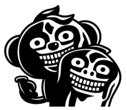 Banana Life black and white world sticker #8102995