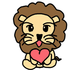 cute fat lion "leo mo" sticker #8103608