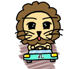 cute fat lion "leo mo" sticker #8103617