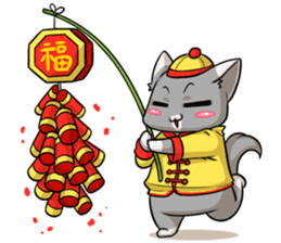 CatRabbit: CNY Red Fire Monkey sticker #8104243