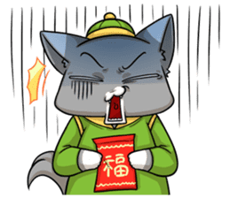 CatRabbit: CNY Red Fire Monkey sticker #8104254