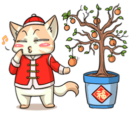 CatRabbit: CNY Red Fire Monkey sticker #8104255