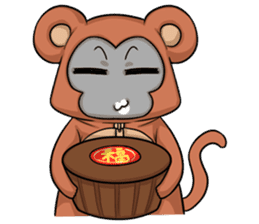 CatRabbit: CNY Red Fire Monkey sticker #8104272