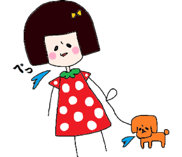 Strawberry of the bobbed hair sticker #8104536