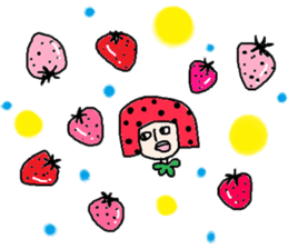 Strawberry of the bobbed hair sticker #8104554