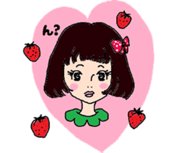 Strawberry of the bobbed hair sticker #8104555