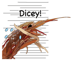Shrimp English version sticker #8104729