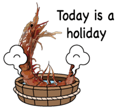 Shrimp English version sticker #8104743