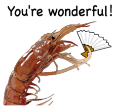Shrimp English version sticker #8104745