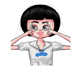 JANJAO naughty girl sticker #8104982