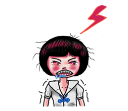 JANJAO naughty girl sticker #8104984