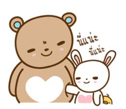 lil bunny and big bear sticker #8108607