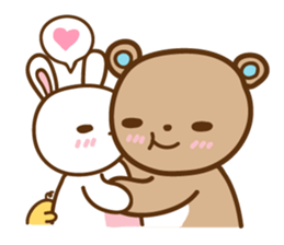 lil bunny and big bear sticker #8108629