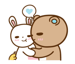 lil bunny and big bear sticker #8108630