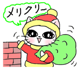 A white cat and the friends - fall ver. sticker #8109638