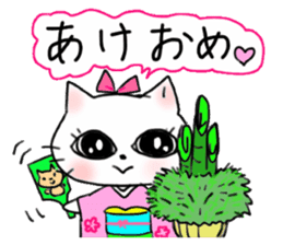 A white cat and the friends - fall ver. sticker #8109641