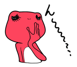 Pink frog and tadpole2 sticker #8110126